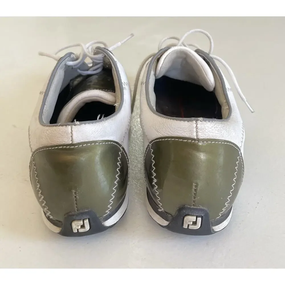 Foot Joy Lopro Collection Women's White Leather Golf Shoes Size 9.5 M 97075